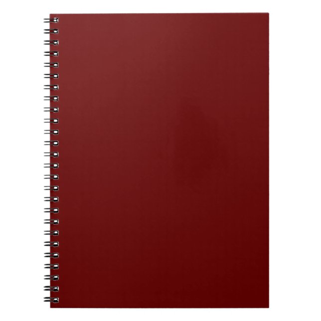 Elegant burgundy Maroon Wine bordeaux plain solid Notebook (Front)