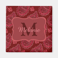 Elegant Burgundy Paisley Pattern Personalised