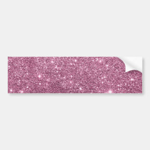 Elegant burgundy pink abstract girly glitter bumper sticker