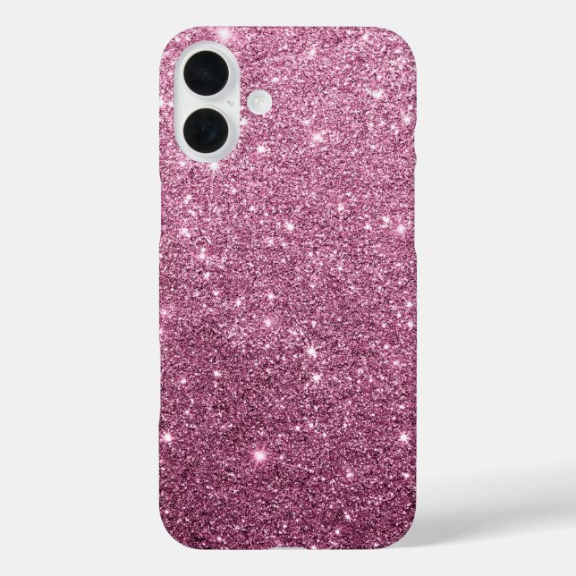 Elegant burgundy pink abstract girly glitter Case-Mate iPhone case (Back)