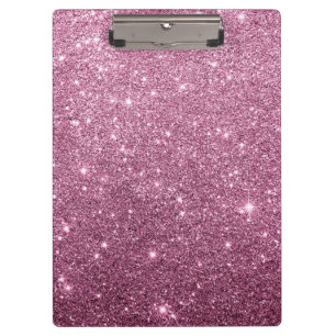 Elegant burgundy pink abstract girly glitter clipboard