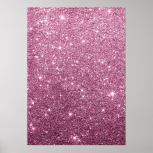 Elegant burgundy pink abstract girly glitter poster