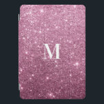 Elegant burgundy pink abstract glitter monogram iPad pro cover<br><div class="desc">An elegant abstract chic burgundy and pink girly faux glitter trendy white monogram initial. This modern trendy burgundy and pink glitter design is perfect for any classy and sophisticated glam girl or anyone.Design with your own message and information. All designs are printed.</div>