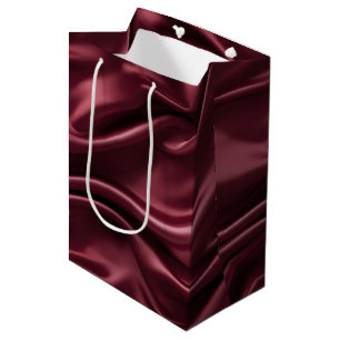 Elegant Burgundy Red Christmas Medium Gift Bag