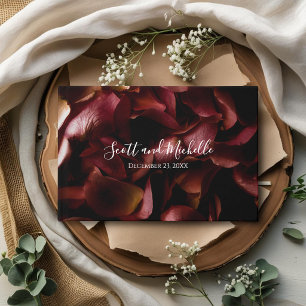 Elegant Burgundy Romantic Rose Guest Book