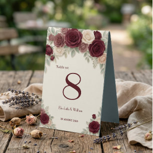 Elegant Burgundy Rose Chic Wedding