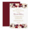 Elegant Burgundy Rose Quinceanera Invitation