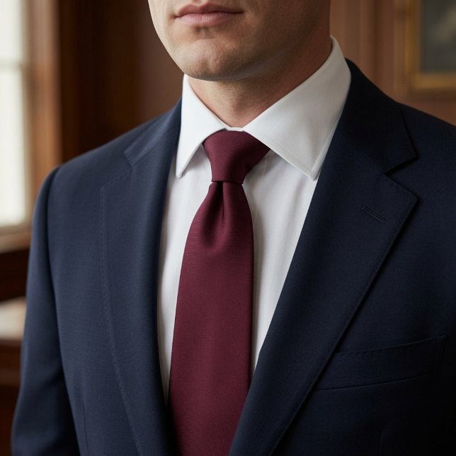 Elegant Burgundy Solid Tie (Creator Uploaded)