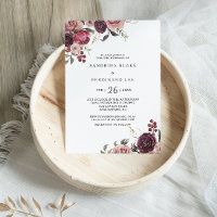 Elegant Burgundy Summer Floral Wedding