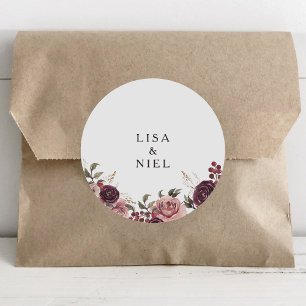 Elegant Burgundy Summer Wedding Envelope Seals
