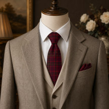 Elegant Burgundy Tartan