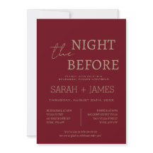 Elegant Burgundy the Night Before Dinner Wedding