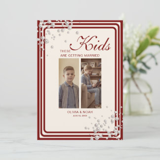 Elegant Burgundy The Night Before Rehearsal Dinner Invitation