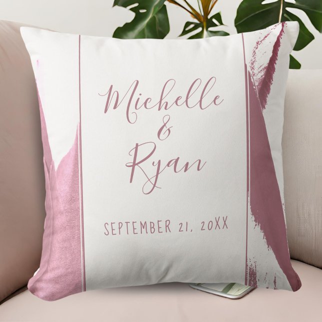 Elegant Burgundy Tulip Floral Wedding Keepsake  Cushion (Creator Uploaded)