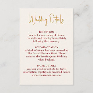 Elegant Burgundy Wedding Information Enclosure Card