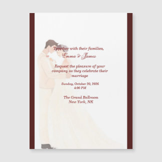 Elegant Burgundy Wedding Invitation