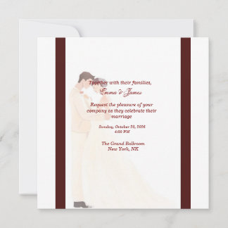Elegant Burgundy Wedding Invitation 
