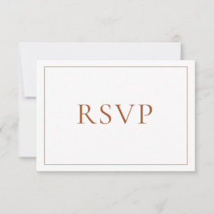 Elegant Burnt Orange Classic Script RSVP Card