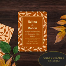 Elegant Burnt Orange Fall Leaves