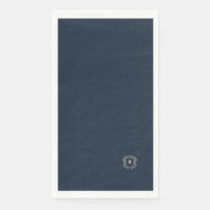 Elegant Burnt Orange Monogram Crest Wedding Napkin