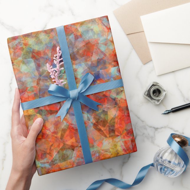 Elegant Burnt Orange Prism Wrapping Paper (Gifting)