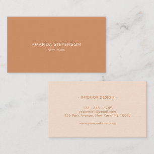 Elegant burnt orange professional business card