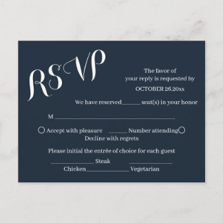 Elegant Burnt Orange Script Wedding RSVP Card