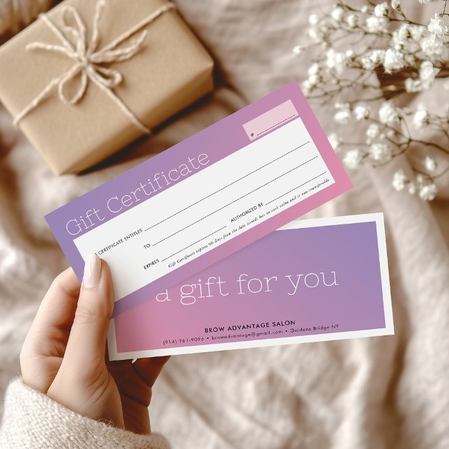 ELEGANT business beauty salon purple pink ombre (Creator Uploaded)