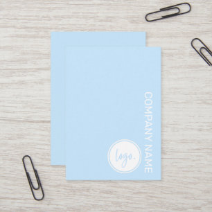 ELEGANT BUSINESS BRAND COMPANY NAME & LOGO ON BLUE CARD