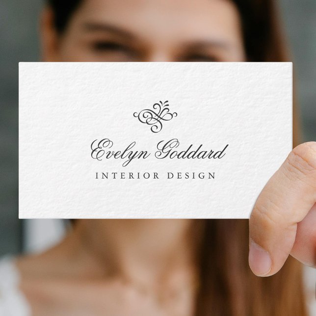 Elegant Business Card Calligraphy Luxury Grey (Creator Uploaded)