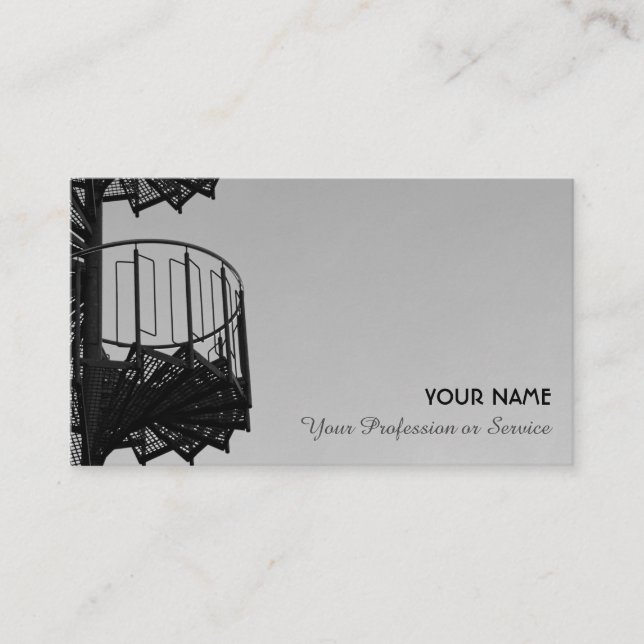 Elegant business card for escalator experts (Front)