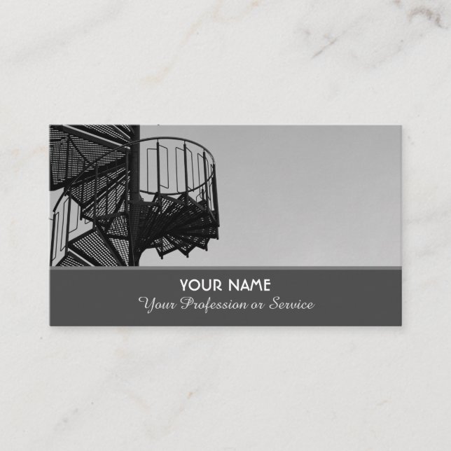 Elegant business card for escalator experts (Front)