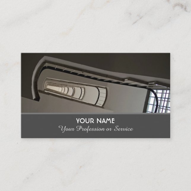 Elegant business card for escalator experts (Front)