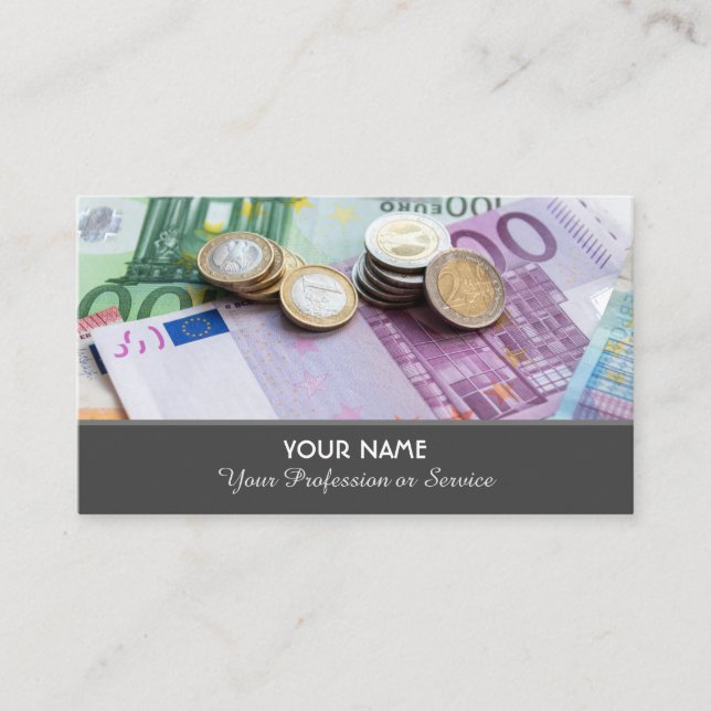 Elegant business card for financial experts (Front)