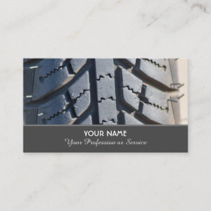 Elegant business card for wheel and tire experts