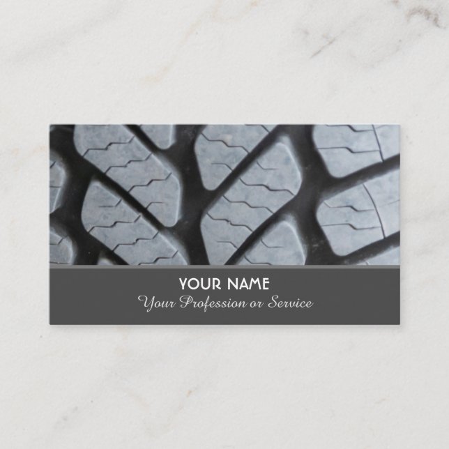 Elegant business card for wheel and tire experts (Front)