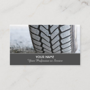 Elegant business card for wheel and tire experts