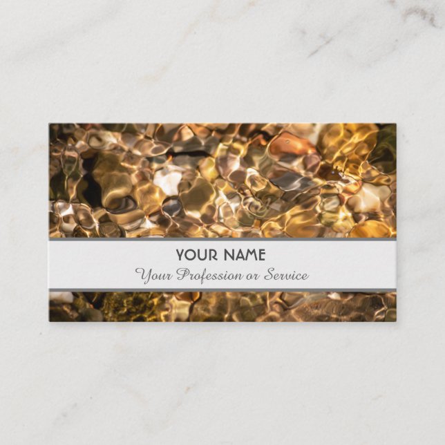 Elegant business card in clear fluent design (Front)