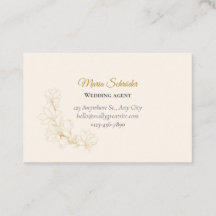 Elegant business card in pink & gold