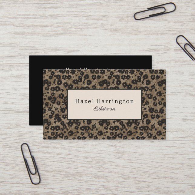 Elegant Business Card Modern Floral  (Front/Back In Situ)