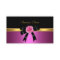 Elegant Business Card Pink Rose Black Gold Bow