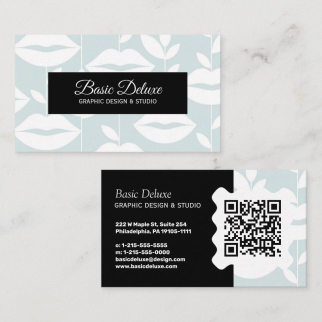 Elegant Business Card - Qr code  (Front/Back)