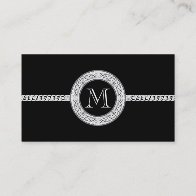 Elegant business card template Monogram (Front)