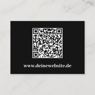 Elegant Business Card with QR Code Black Template