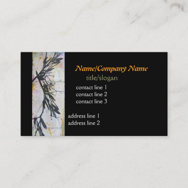 elegant business cards artistic nature design (Front)