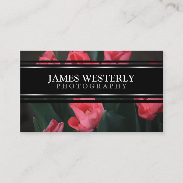 Elegant Business Cards For Macro Photographers (Front)