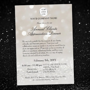 Elegant business Cliente appreciation Dinner Invitation