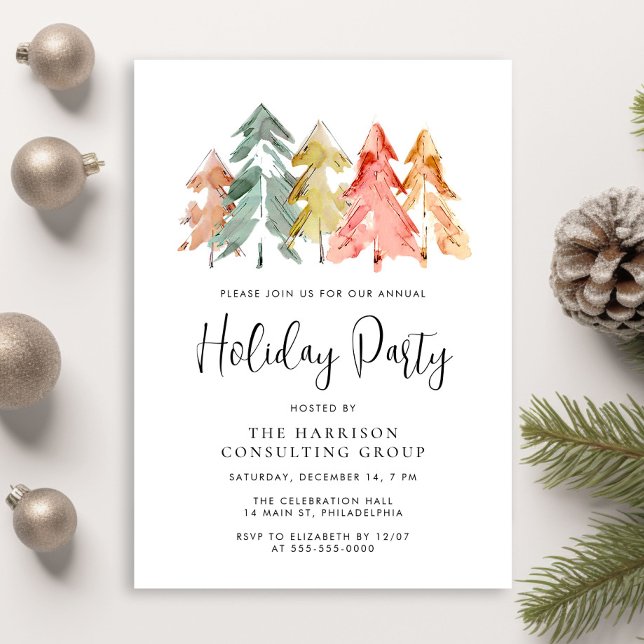 Elegant Business Corporate Christmas Holiday Party Invitation (Creator Uploaded)