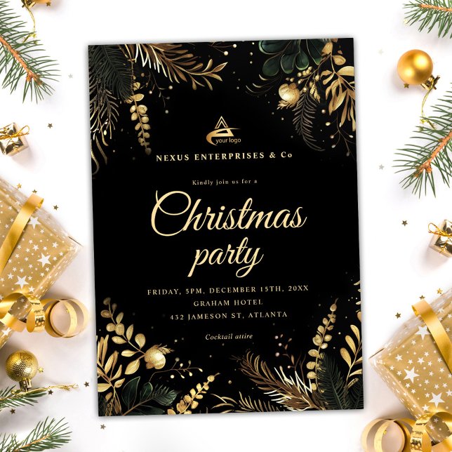 Elegant Business Corporate Christmas Party Invitation (Elegant Business Corporate Christmas Party Invitation)