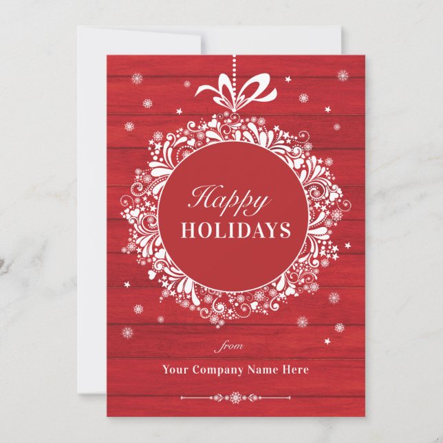 Elegant Business Corporate Happy Holidays Invitation (Front)